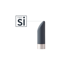 Amore vibrator head in grey with neosilicone logo