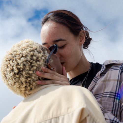 Couple kissing each other