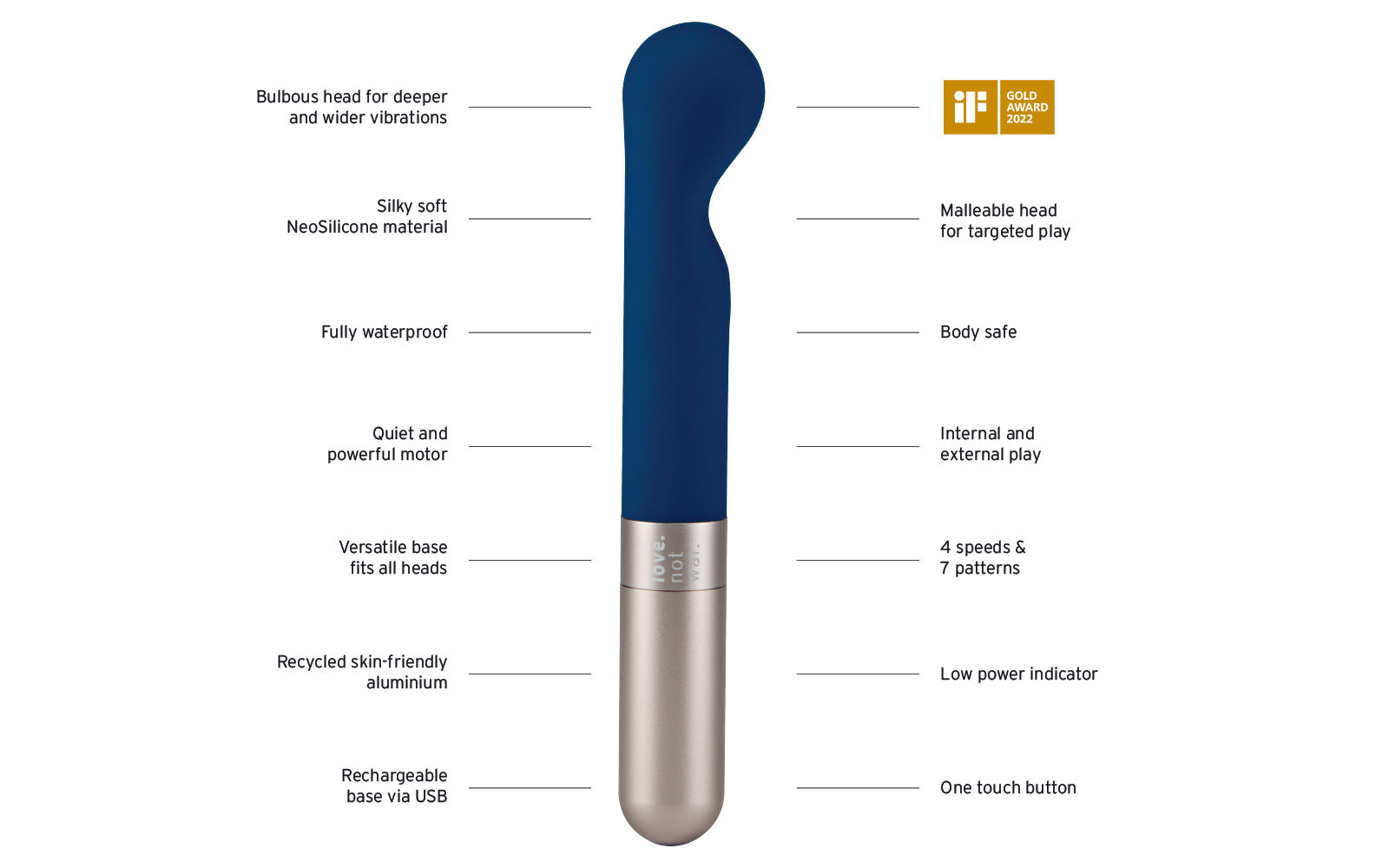 Kama vibrator with key features