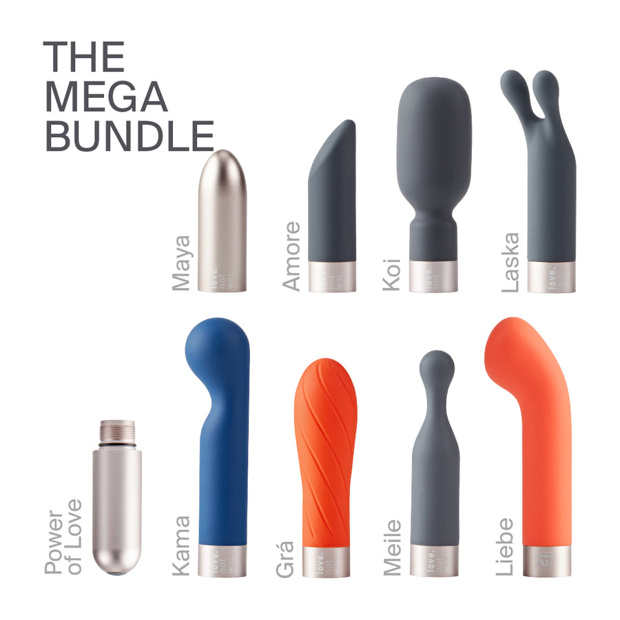 Mega Bundle - Clitoral and G-spot couples Bullet and Wand Vibrators for Quiet Award-Winning Couples Play