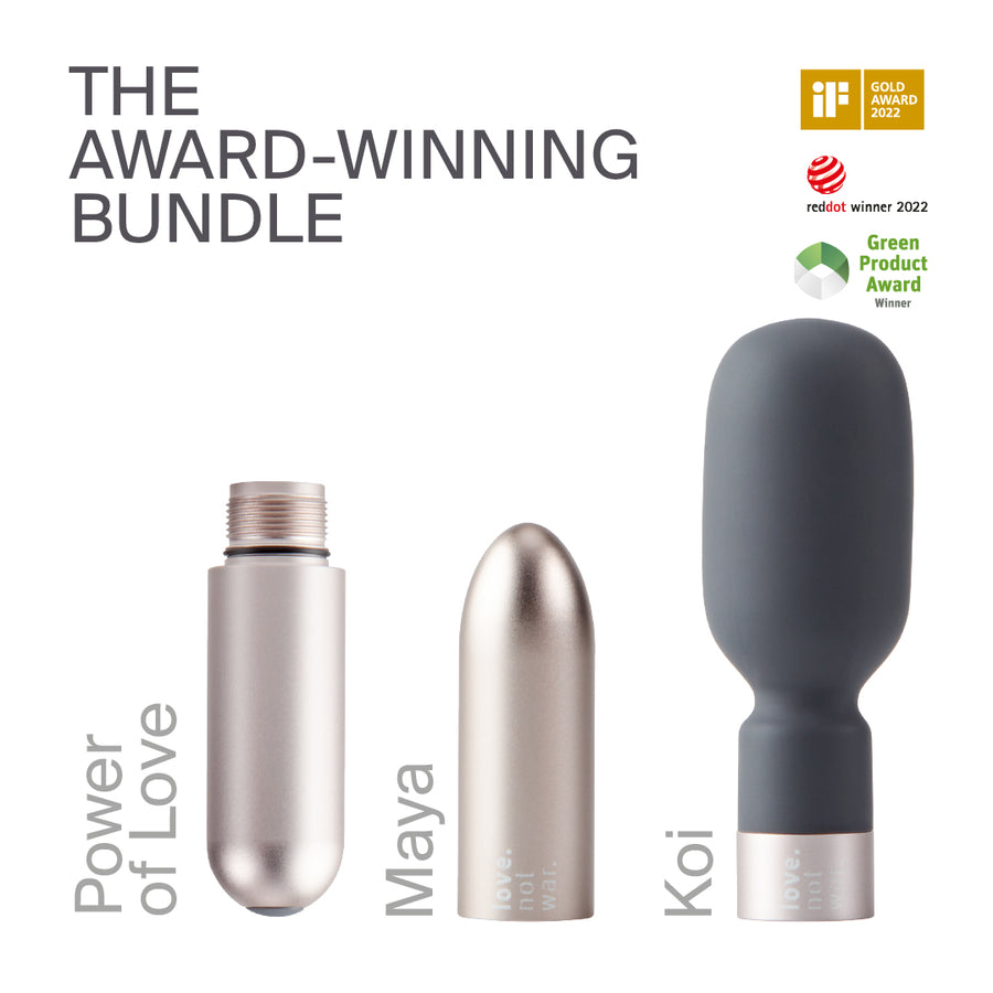 Award Winning Bundle - Maya Bullet Vibrator & Koi Wand head for Stimulated Temperature Play